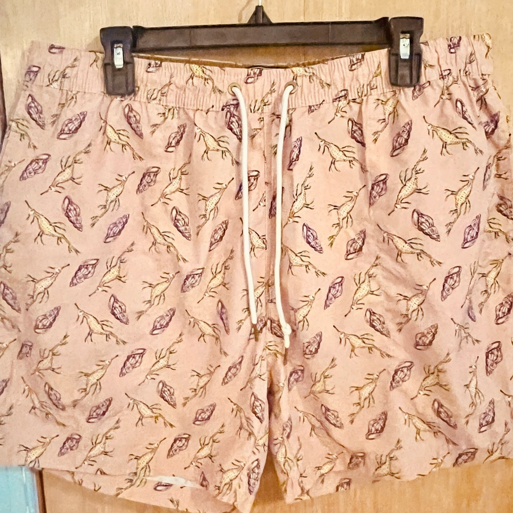 Scotch & Soda Purple and Cream Swim Trunks with Playful Design